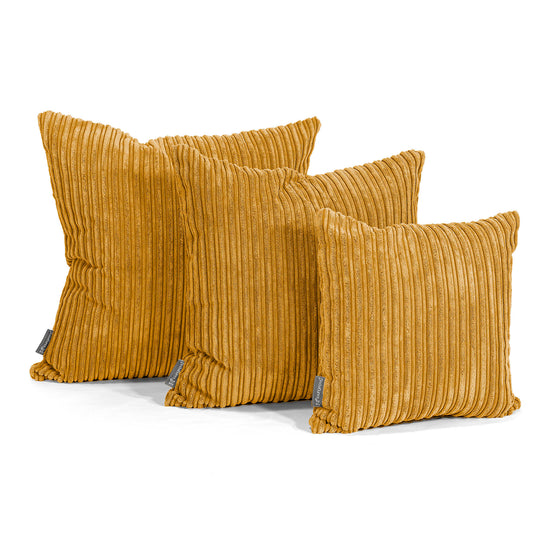 Grand Housse de Coussin 70 x 70cm - Côtelé Miel doré 02