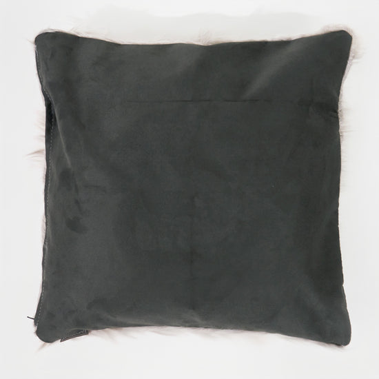 Grand Housse de Coussin 70 x 70cm - Imitation fourrure à poils longs Gris 02