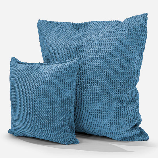 Grand Housse de Coussin 70 x 70cm - Pompon Bleu Ciel 02