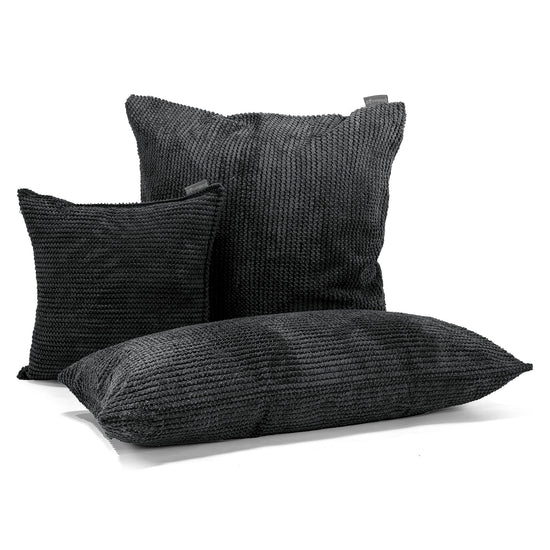 Housse de Coussin 47 x 47cm - Pompon Noir 04