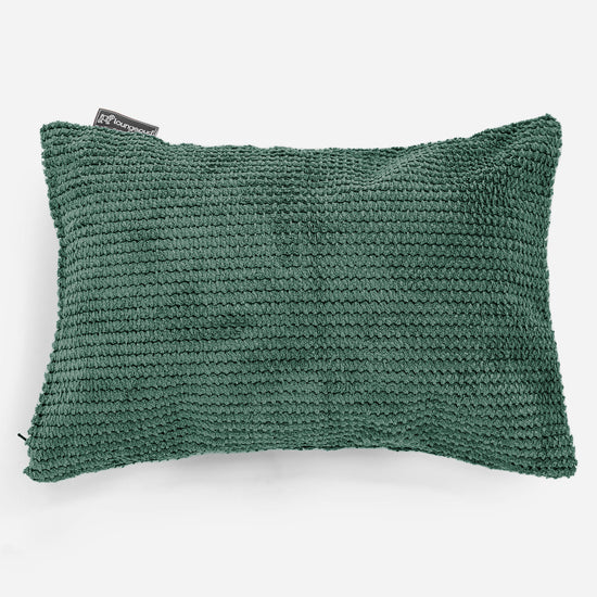 Housse de Coussin Rectangulaire 35 x 50cm - Pompon Vert Mousse 01