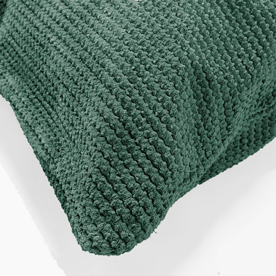 Housse de Coussin Rectangulaire Géant 40 x 70cm - Pompon Vert Mousse 02