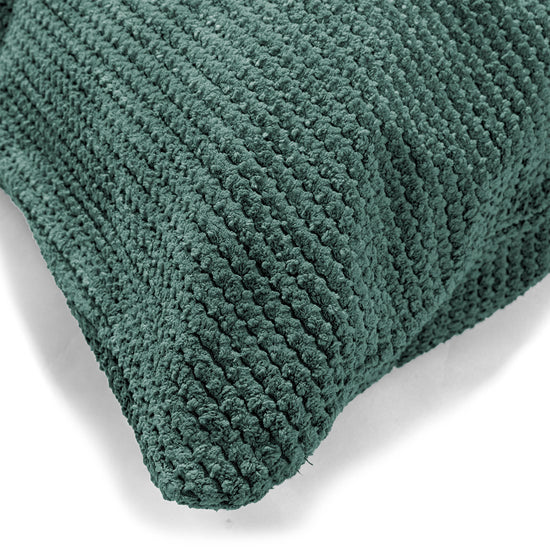 Housse de Coussin Rectangulaire Géant 40 x 70cm - Pompon Vert Mousse 02