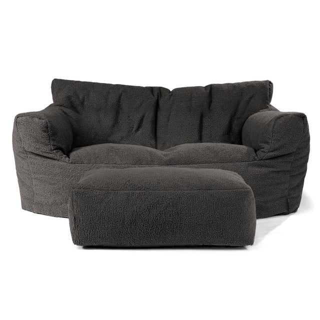 Joséphine Canapé Pouf - Bouclé Anthracite 02