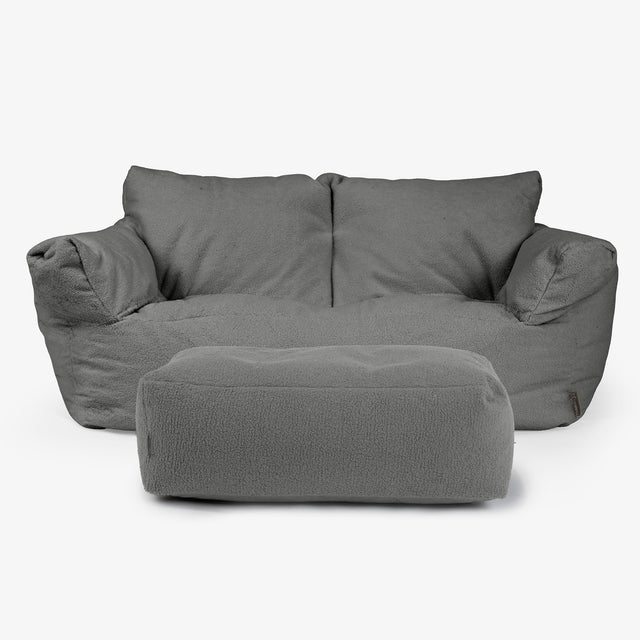 Joséphine Canapé Pouf - Bouclé Gris 02