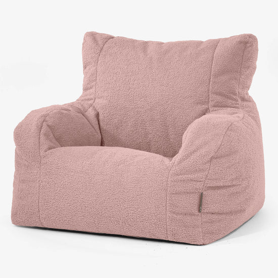 Joséphine Pouf Fauteuil Design - Bouclé Rose 01