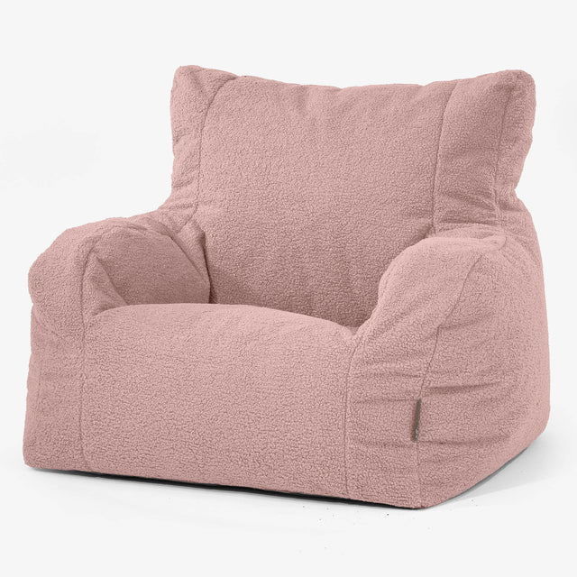 Joséphine Pouf Fauteuil Design - Bouclé Rose 01