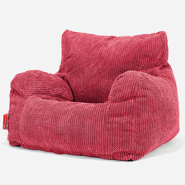 Joséphine Pouf Fauteuil Design - Pompon Rouge pastel 01