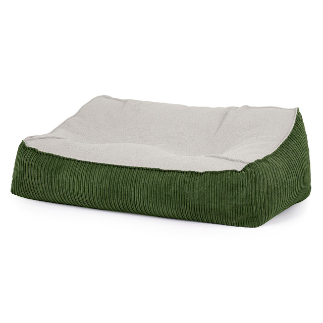 Le Canapé Pouf Doudou - Bouclé & Côtelé Vert Forêt 01