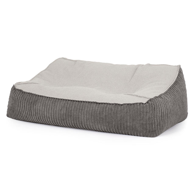 Le Canapé Pouf Doudou - Bouclé & Côtelé Anthracite 01
