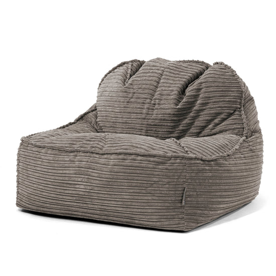 Le Pouf Doudou 2.0 - Côtelé Anthracite 01