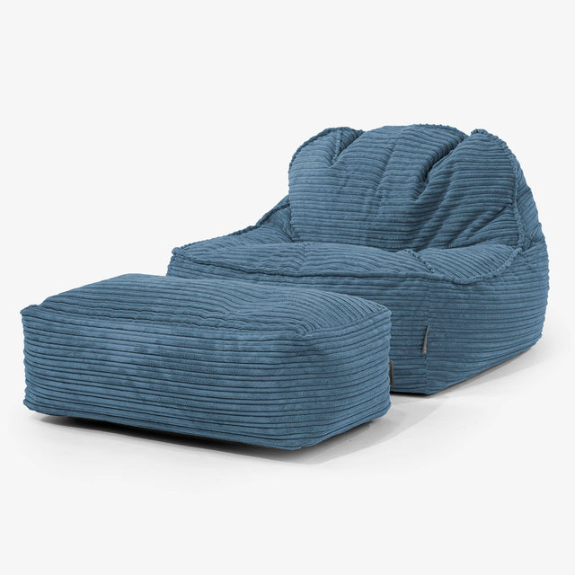Le Pouf Doudou 2.0 - Côtelé Bleu Marine 02
