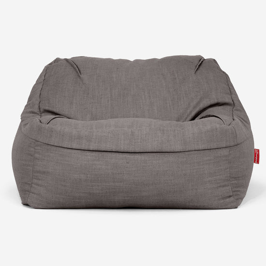 Le Pouf Doudou - Aspect Lin Gris Ardoise 02