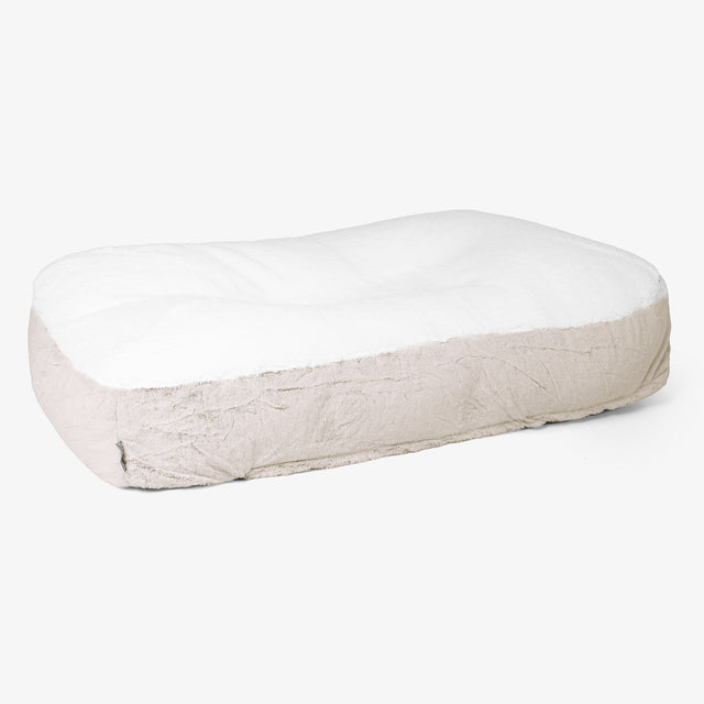 Lit pour Chien, Taille XL - Fausse Fourrure Lapin Brun Doré 01