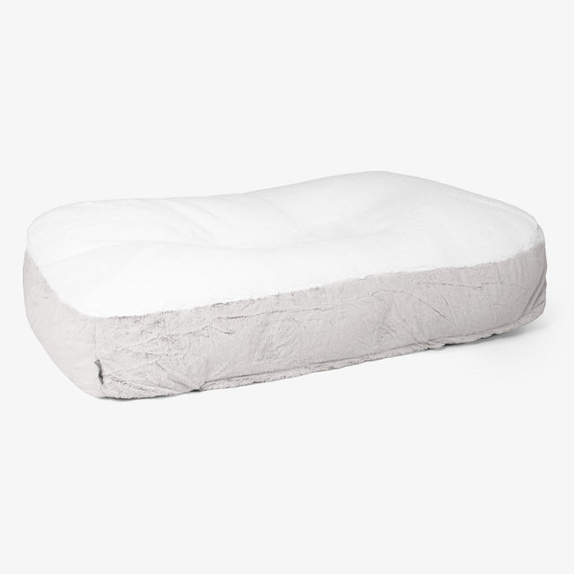 Lit pour Chien, Taille XL - Fausse Fourrure Lapin Gris clair 01