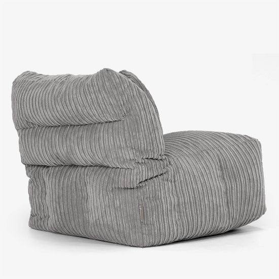 Modulaire Canapé Pouf, Élément Angle Droit - Côtelé Anthracite 03