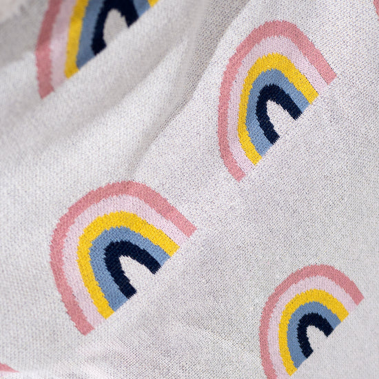 Couverture / Plaid - Tricoté Arc-en-ciel 02