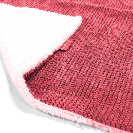 Plaid / Couverture Sherpa - Pompon Rouge pastel 01