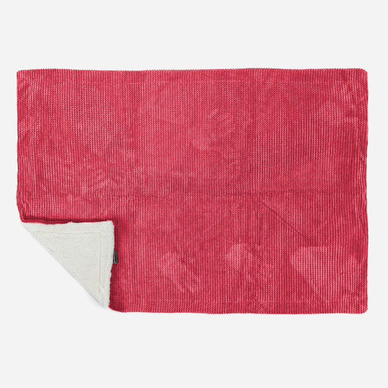 Plaid / Couverture Sherpa - Pompon Rouge pastel 03