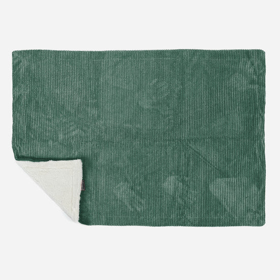Plaid / Couverture Sherpa - Pompon Vert Mousse 03