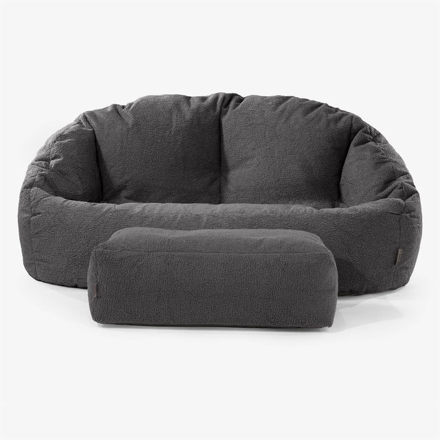 Pouf Canapé Bubble - Bouclé Anthracite 01