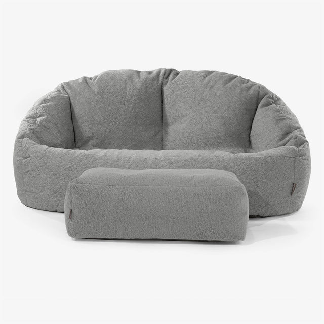 Pouf Canapé Bubble - Bouclé Gris 01