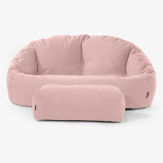 Pouf Canapé Bubble - Bouclé Rose 01