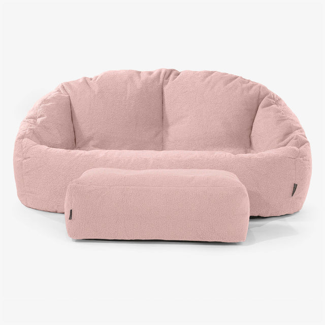 Pouf Canapé Bubble - Bouclé Rose 01