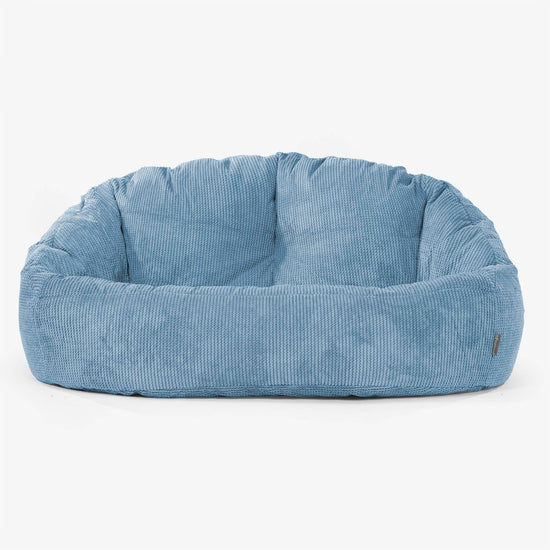 Pouf Canapé Bubble - Pompon Bleu Ciel 01