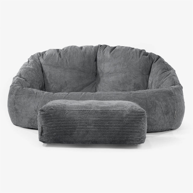 Pouf Canapé Bubble - Pompon Noir 02
