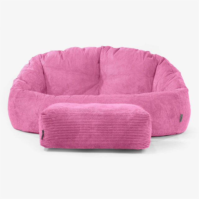 Pouf Canapé Bubble - Pompon Rose 01