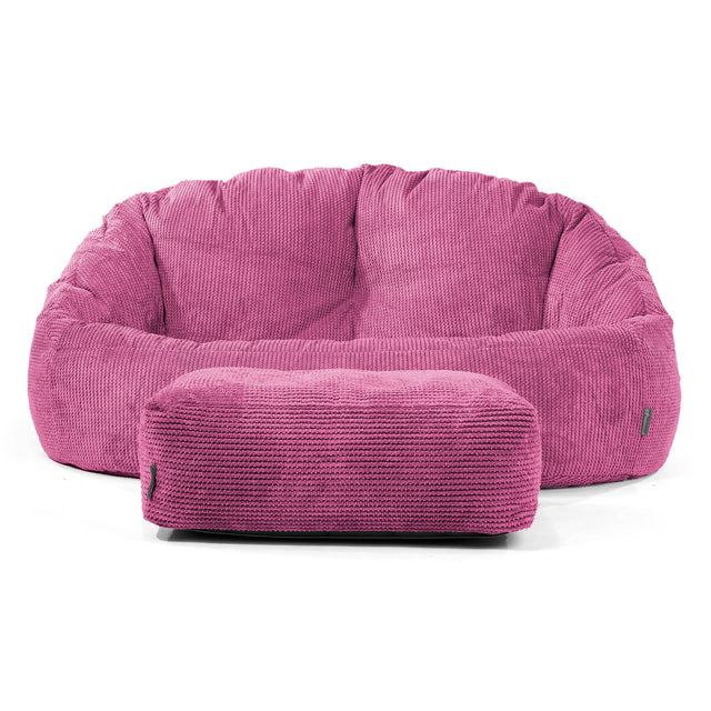 Pouf Canapé Bubble - Pompon Rose 01
