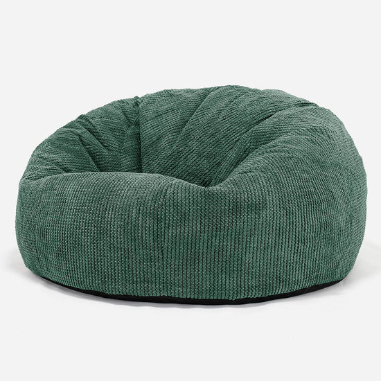 Pouf Canapé Classique - Pompon Vert Mousse 01