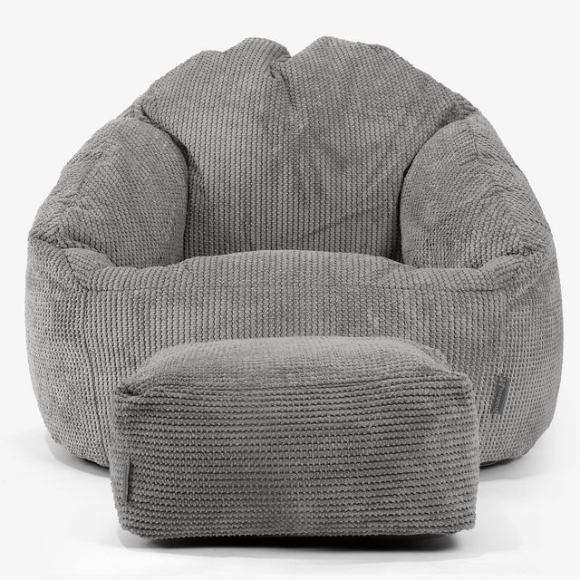 Pouf Chaise Bubble - Pompon Anthracite 02