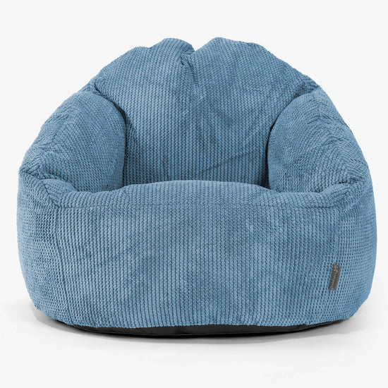 Pouf Chaise Bubble - Pompon Bleu Ciel 01
