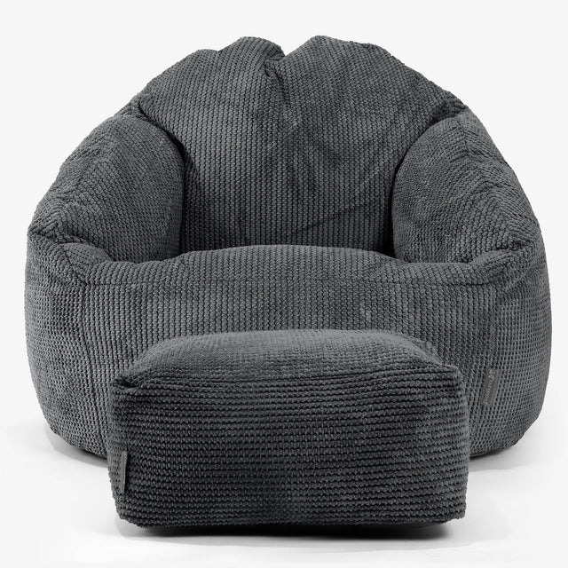 Pouf Chaise Bubble - Pompon Noir 02