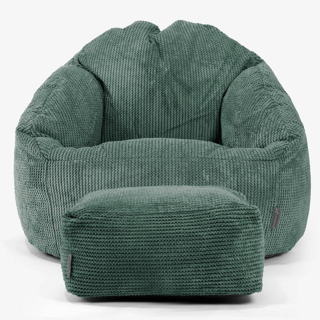Pouf Chaise Bubble - Pompon Vert Mousse 02