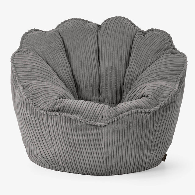 Pouf Fauteuil Natalia Sacco - Côtelé Anthracite 01