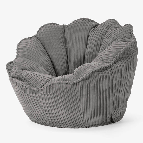 Pouf Fauteuil Natalia Sacco - Côtelé Anthracite 02