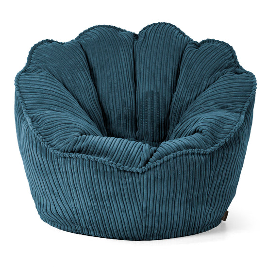 Pouf Fauteuil Natalia Sacco - Côtelé Bleu Marine 01