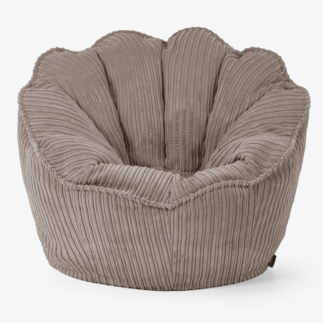 Pouf Fauteuil Natalia Sacco - Côtelé Grège 01