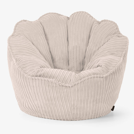 Pouf Fauteuil Natalia Sacco - Côtelé Ivoire 01