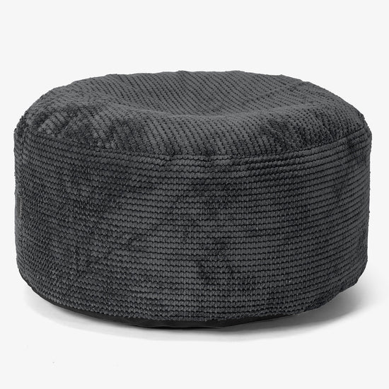 Pouf Ottoman avec Plateau - Pompon Noir 02