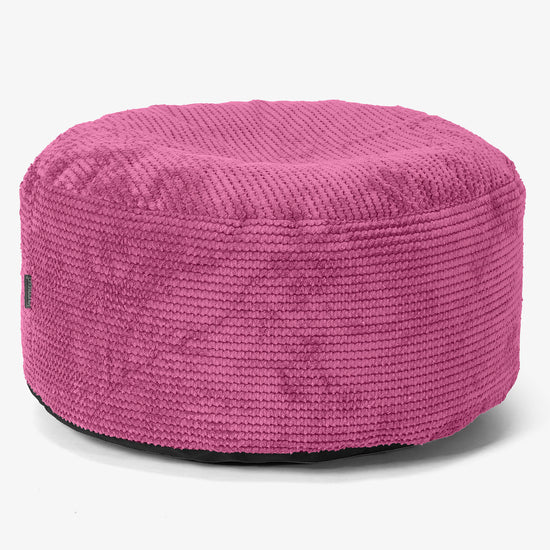 Pouf Ottoman avec Plateau - Pompon Rose 02