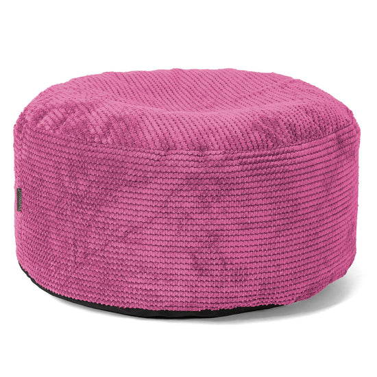 Pouf Ottoman avec Plateau - Pompon Rose 02