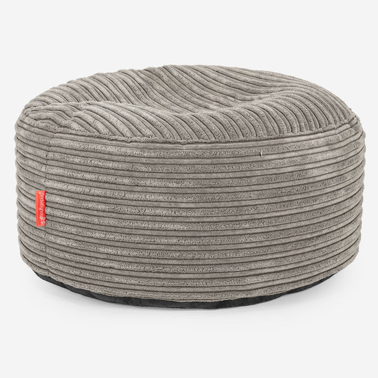 Pouf Ottoman avec Plateau - Côtelé Vison 02
