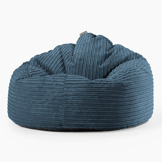 Pouf Poire, Archi - Côtelé Bleu Marine 01