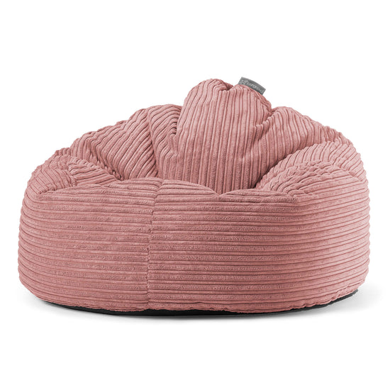 Pouf Poire, Archi - Côtelé Pêche 01