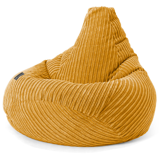 Pouf Poire Gamer - Côtelé Miel doré 02