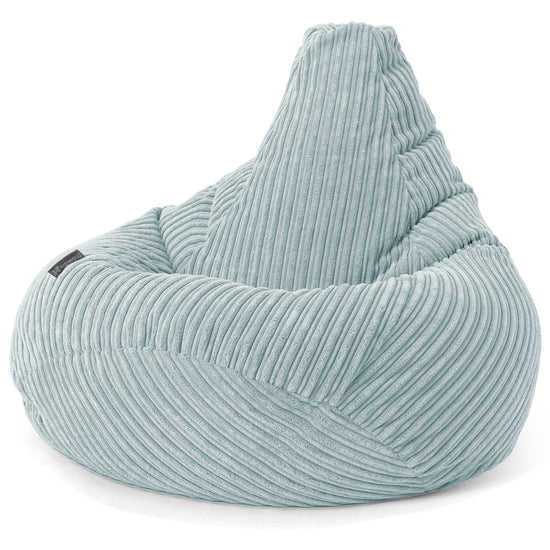 Pouf Poire Gamer - Côtelé Vert Menthe 02